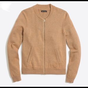 NWOT J. Crew Bomber Sweater Jacket